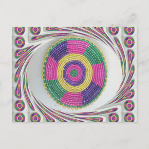 Woven Whirl Art Print Postkarte