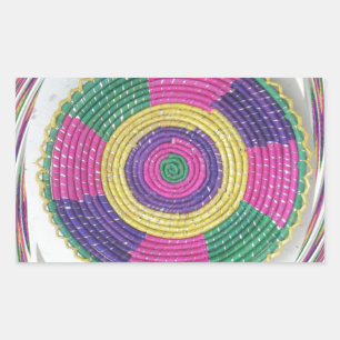 Woven Whirl Art Print Rechteckiger Aufkleber