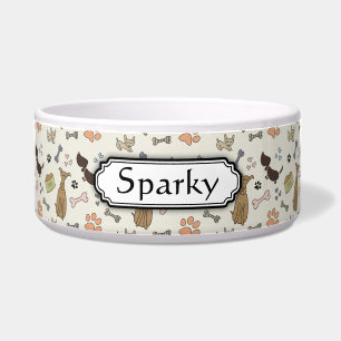 WOVON! Hund Lover - Welpen Muster personalisierbar Napf