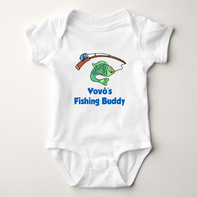 Wovos Fischbuddy Baby Strampler (Vorderseite)