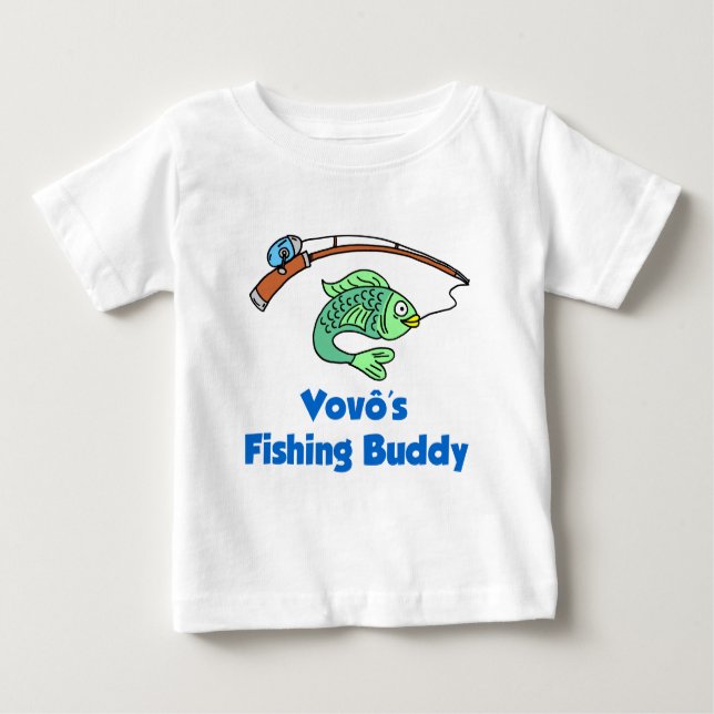 Wovos Fischbuddy Baby T-shirt (Vorderseite)
