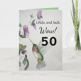 Wow! 50. Jubiläum Jahre Liebe Garten Karte