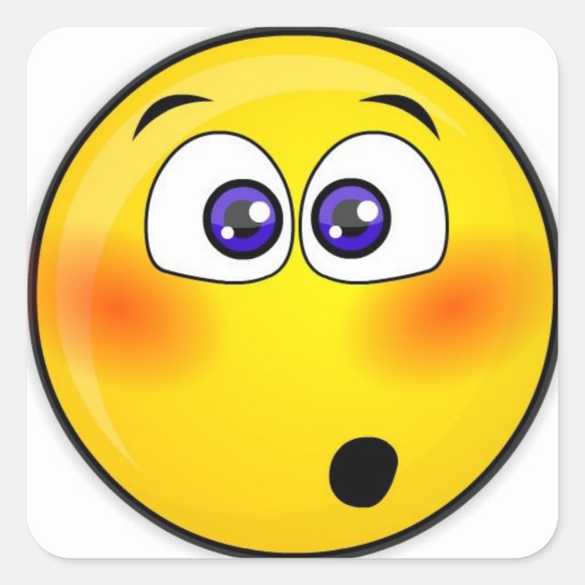 Wow-Aufkleber Quadratischer Aufkleber (Vorderseite)