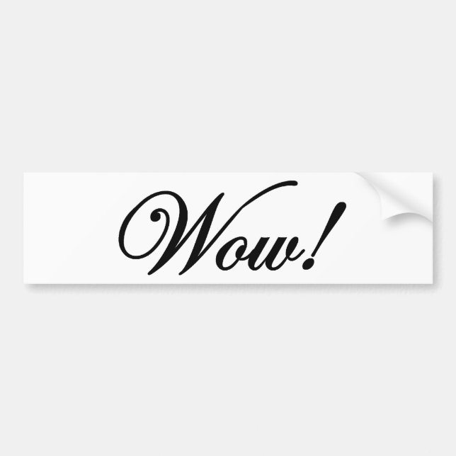 Wow! Autoaufkleber (Vorne)