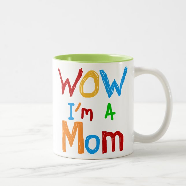 Wow bin ich eine Mama-T - Shirts und Geschenke Zweifarbige Tasse (Rechts)
