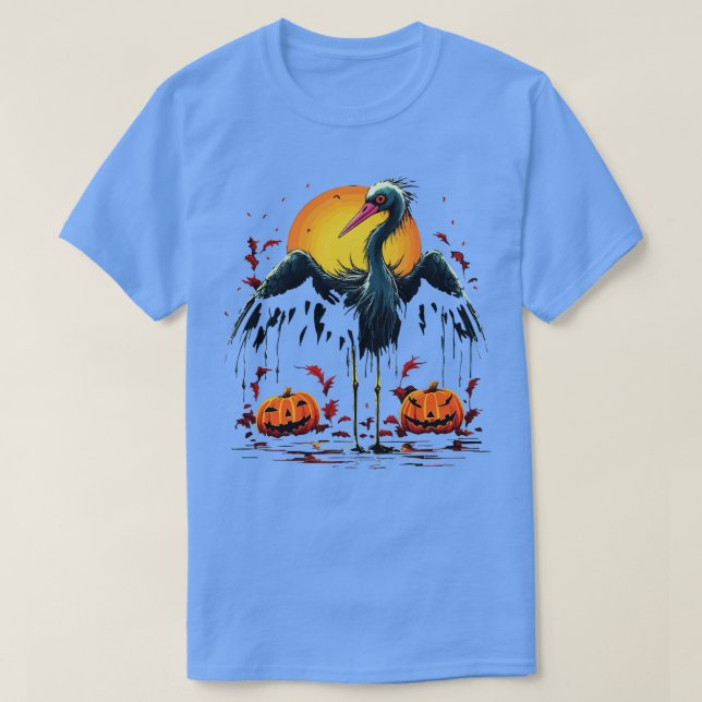 Wow Crane Halloween T-Shirt (Design vorne)