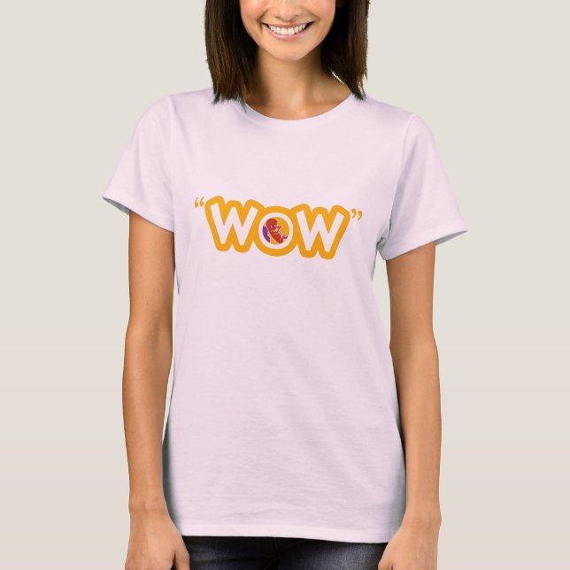 "Wow-" Damen-T - Shirt (Vorderseite)