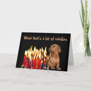 Wow, das ist eine Menge Candles Dashund Dog Fun Ho Feiertagskarte