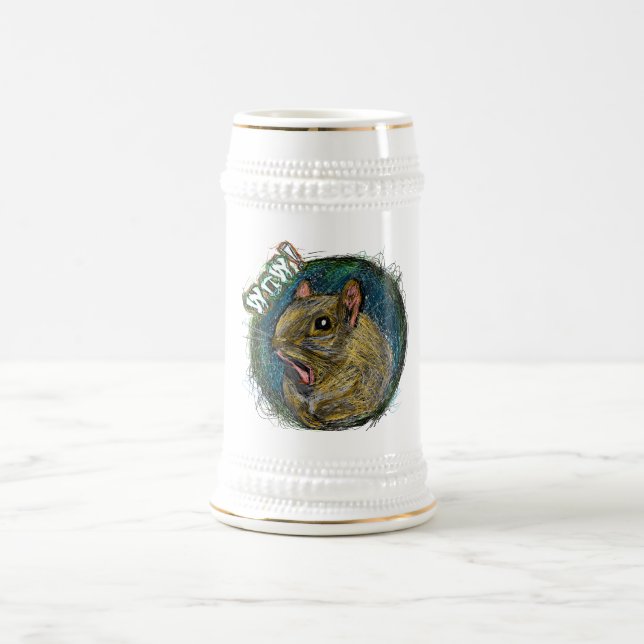 "WOW" EICHHÖRNCHEN BIERGLAS (Mittel)