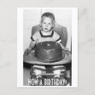 WOW EIN GEBURTSTAG! POSTKARTE