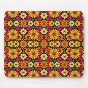 Wow! Farbige und helle Blumenelemente. Mousepad
