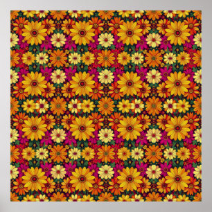 Wow! Farbige und helle Blumengestaltung. Poster