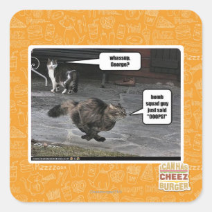 Wow, George? Quadratischer Aufkleber