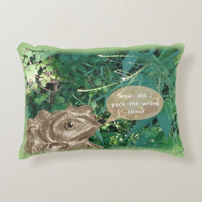 Wow! Habe ich die falsche Camouflage packt? 12"x16 Dekokissen (Vorderseite)