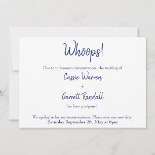 Wow! Hochzeitsankündigung der Marine White Postone Einladung