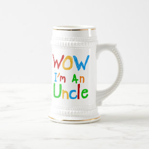WOW Ich bin Onkel-T - Shirt und GIfts Bierglas