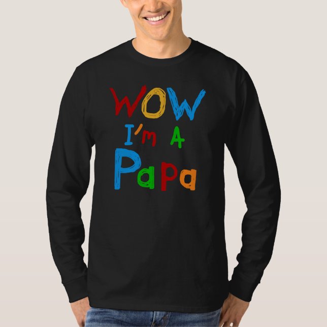 Wow ich bin Papa Tshirts und GIfts (Vorderseite)