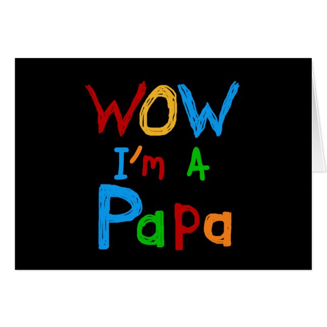 Wow ich bin Papa Tshirts und GIfts (Vorderseite (Horizontal))