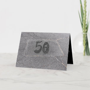 Wow in Stein über dem Hügel geschrieben Karte