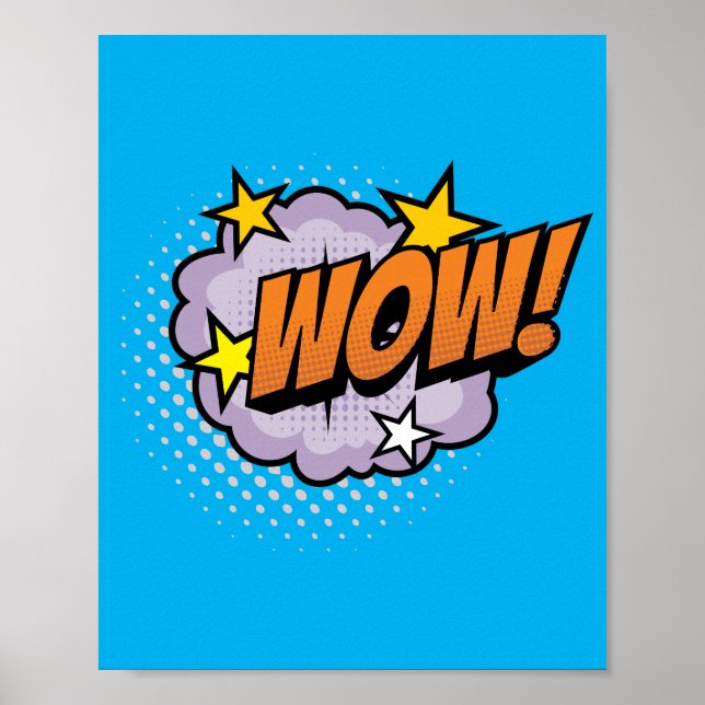 Wow! Lebhafter Pop Art Comic Ausrede Poster (Vorne)