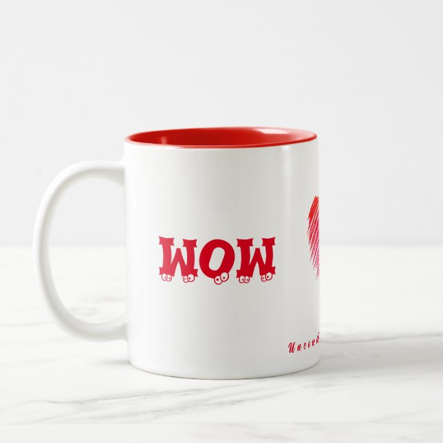 WOW...MAMA Tasse.. Unbedingte Liebe Zweifarbige Tasse (Links)