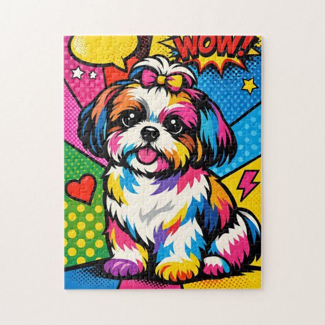„WOW! Pop-Art Shih Tzu“ Puzzle (“Color, cuteness, and comic flair collide!”)