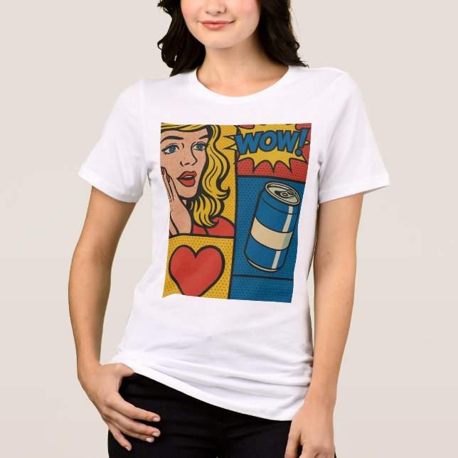 WOW! Pop Love and Soda Tri-Blend Shirt (Vorderseite)
