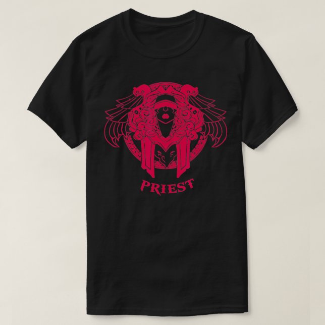 Wow Priest Gamer T-Shirt (Design vorne)