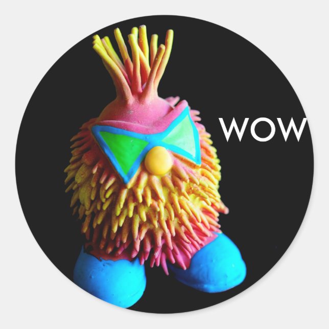 WOW RUNDER AUFKLEBER (Vorderseite)