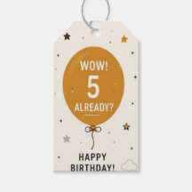 Wow! Schon 5? Geburtstagsgeschenk-Anhänger