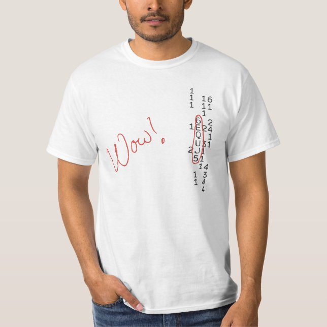 Wow-Signal SETI-Mitteilung T-Shirt (Vorderseite)