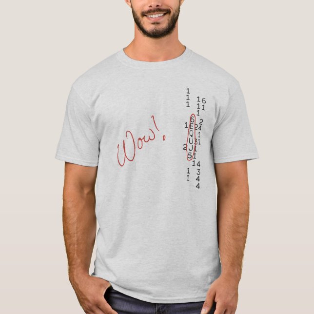 Wow-Signal SETI-Mitteilung T-Shirt (Vorderseite)