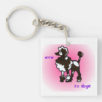 Wow so Poodle-Schlüsselanhänger Schlüsselanhänger