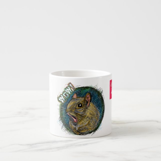 "WOW" SQUIRREL ESPRESSOTASSE (Vorderseite)