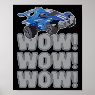 Wow! Wow! Wow! Rocket-Fußballspiel Poster