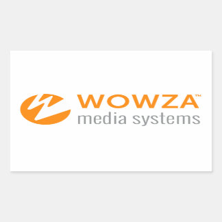 Wowza Rechteckiger Aufkleber