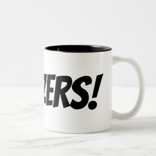 Wowzers lustige Comictypographie-Kaffee-Tasse Zweifarbige Tasse