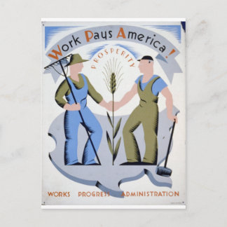 WPA - Arbeit für Amerika Postkarte