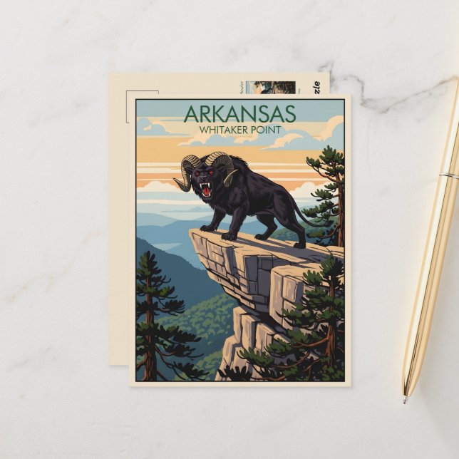 WPA Arkansas Whitaker Point Postkarte (Vorderseite/Rückseite Beispiel)