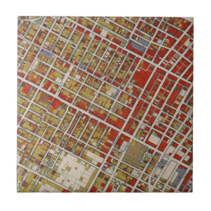 WPA-Karte von zentralem Los Angeles Fliese