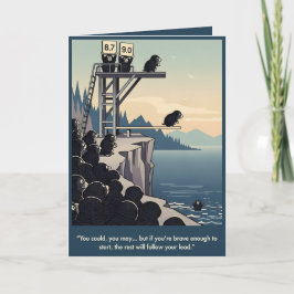 WPA-Kunst lustige Motivationsspruchkarte Karte