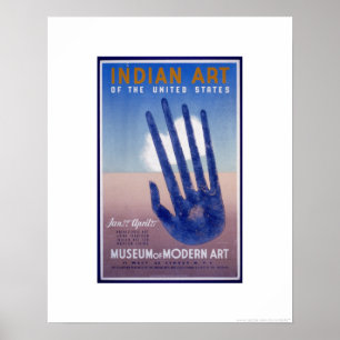 WPA-Plakat: Indische Kunst der US an MOMA NYC Poster
