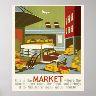 WPA-Poster-Markt Poster