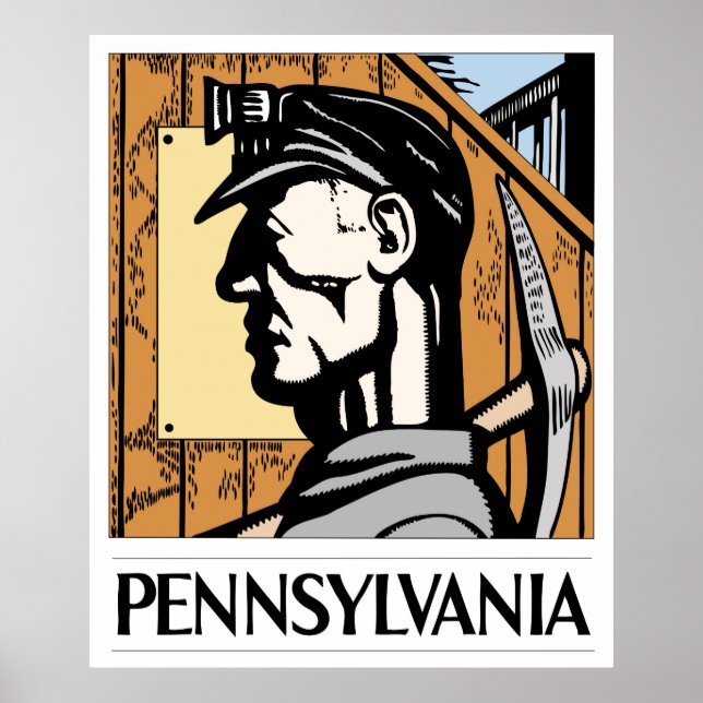 WPA REDUX PENN COAL MINER POSTER (Vorne)