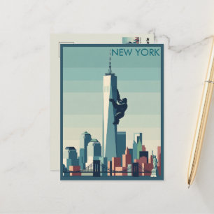 WPA-Themen-New-York-Gorilla Postkarte