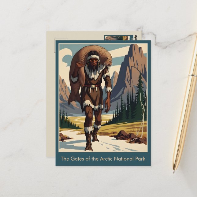 WPA Tore der Arktis Postkarte (Vorderseite/Rückseite Beispiel)