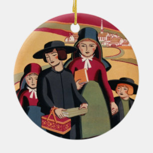 WPA Vintages Reise-Plakat ländliches Pennsylvania Keramik Ornament