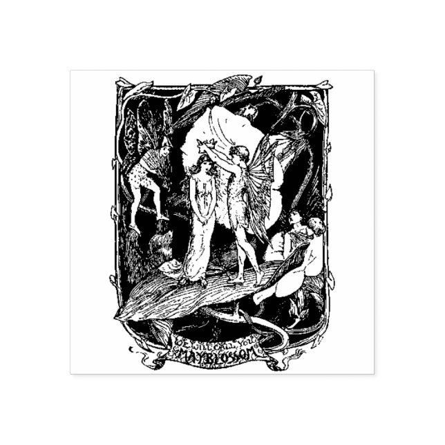 WQ RUBBER BRIEFMARKE : Thumbelina jetzt MayBlossom Gummistempel (Prägung)