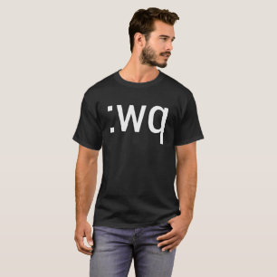 : wq, wie man den Vimherausgeber weißen T-Shirt