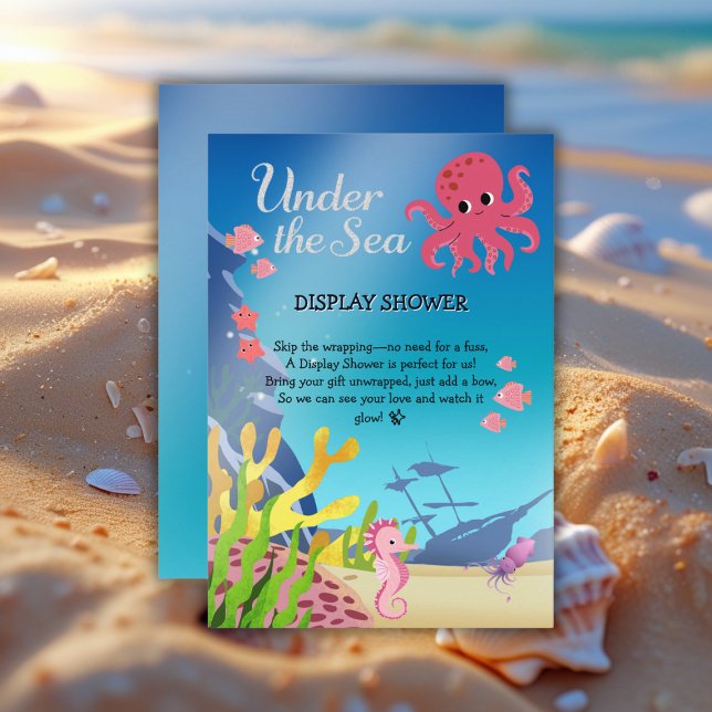 Wrack unter der Sea Baby Shower Begleitkarte (Von Creator hochgeladen)